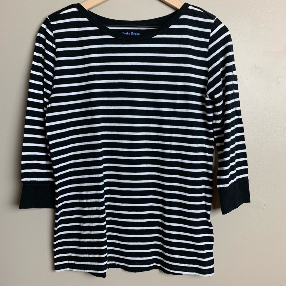 Lucky Brand stripes top with 3/4 sleeves